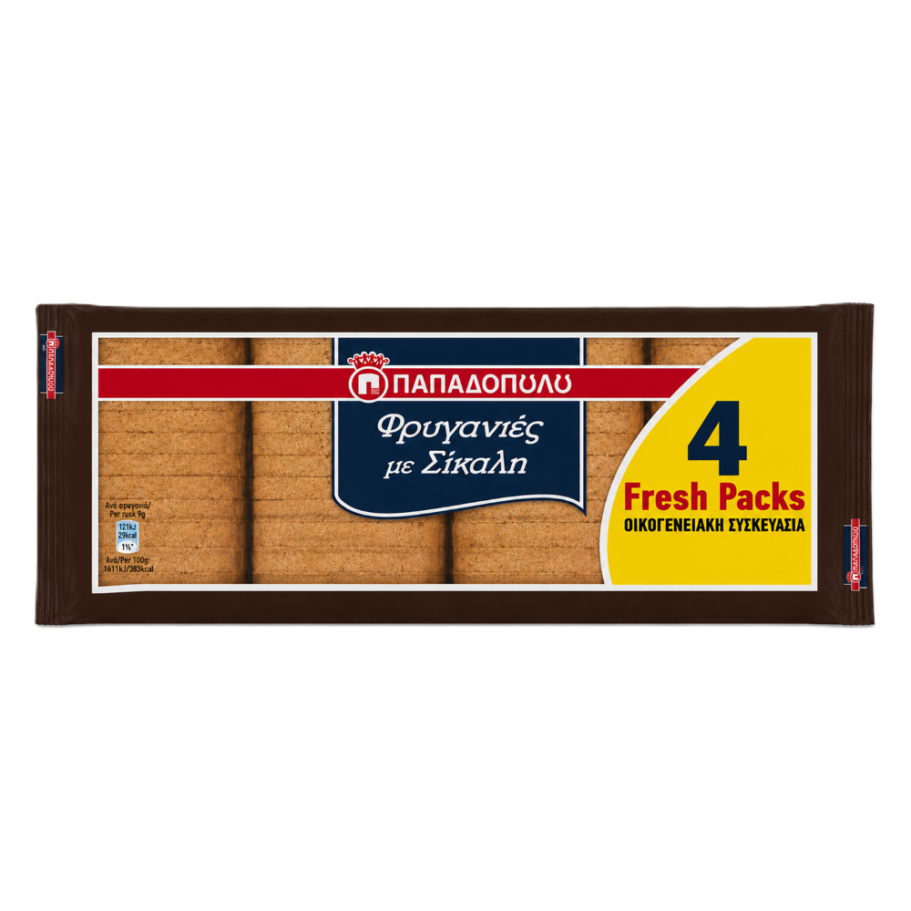 Roggenzwieback in Scheiben "Papadopoulos" 510g