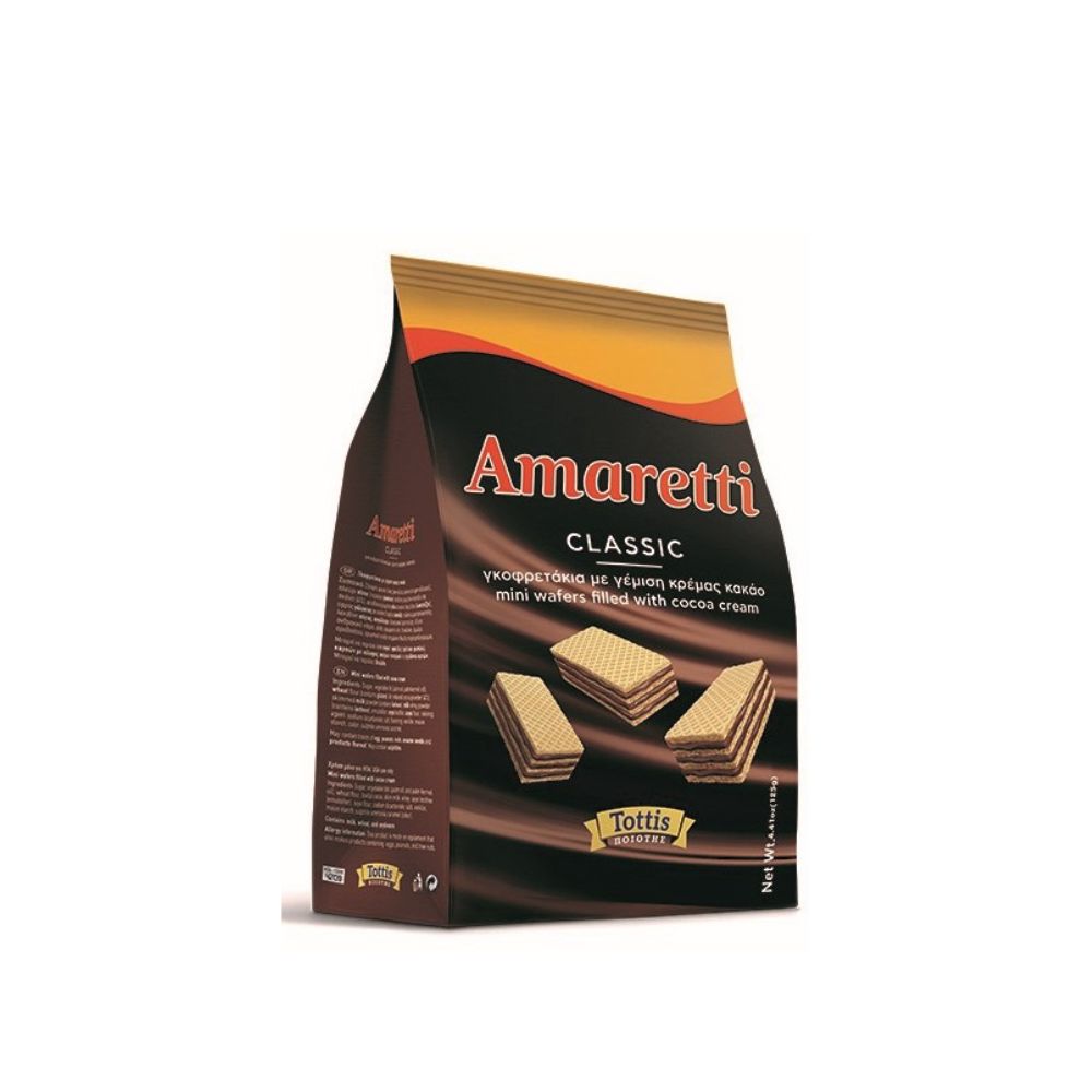 Amaretti Mini-Waffeln mit Kakaocreme "Tottis" 125g