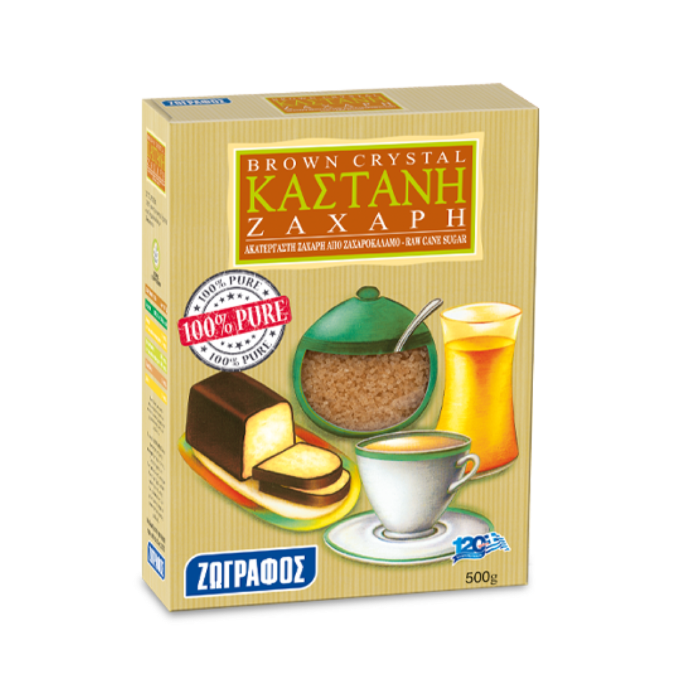 Brauner Rohrzucker Demerara 500g "ZOGRAFOS"