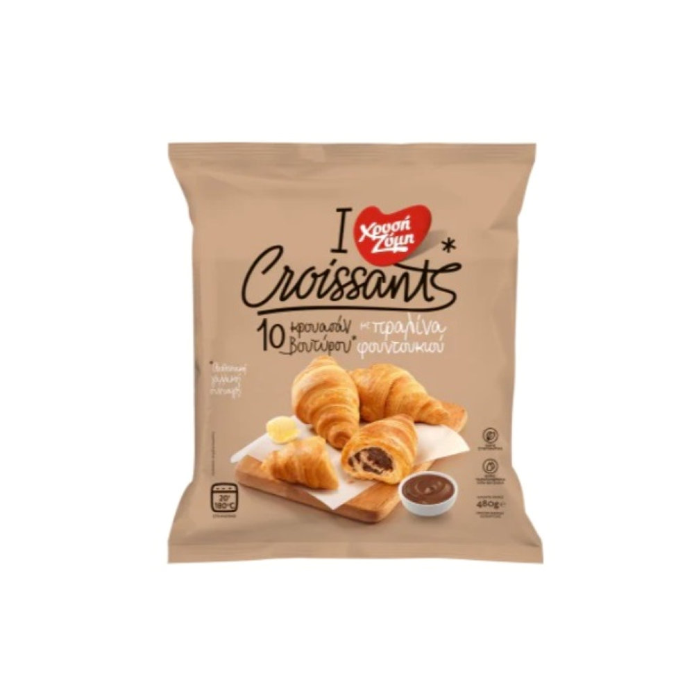 Buttercroissants mit Haselnusscreme "Chryssi Zymi" 480g