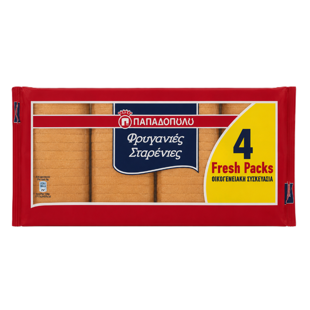 Weizenzwieback in Scheiben "Papadopoulos" 510g