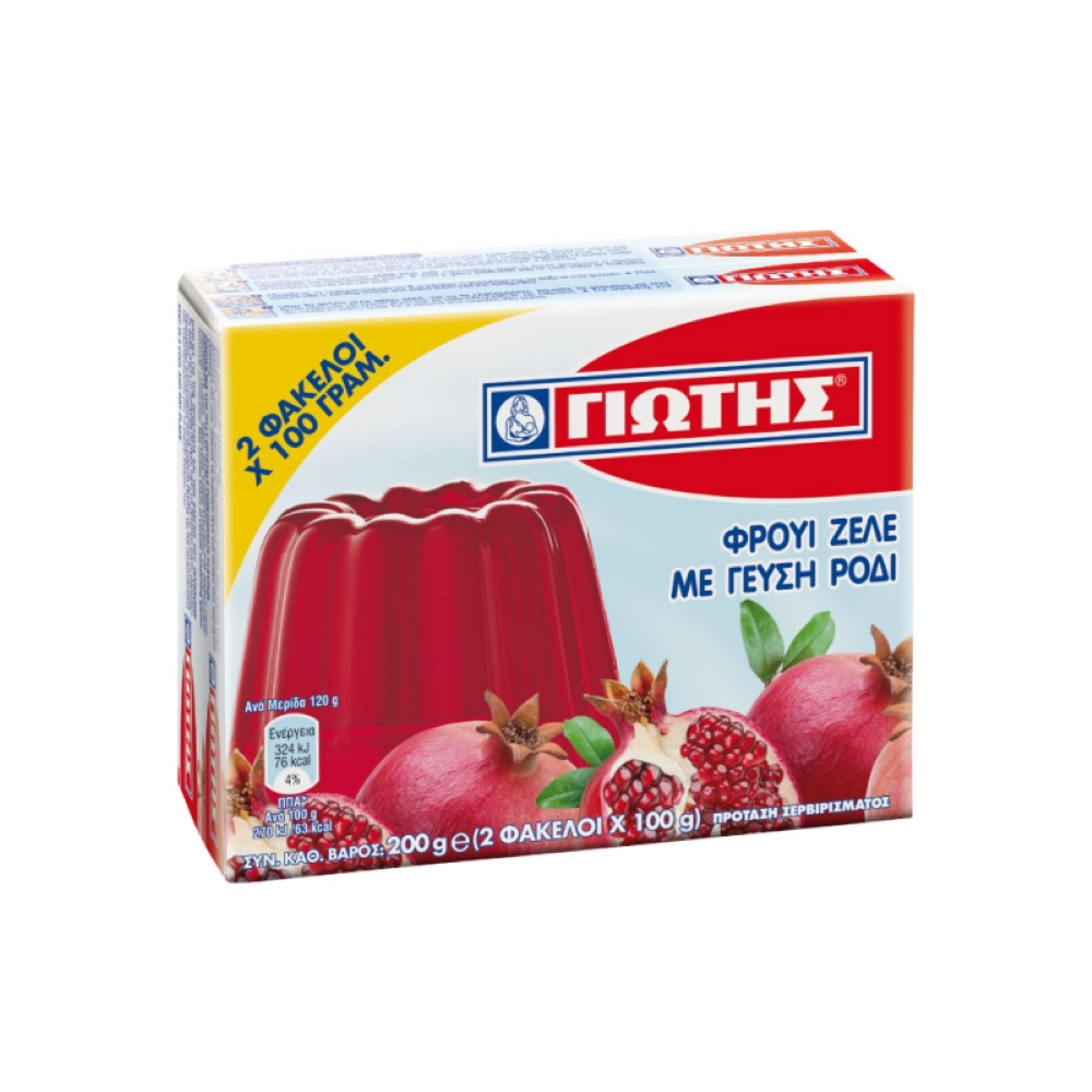 Fruchtgelee Pulver Granatapfel (Wackelpudding) "Giotis" 200g