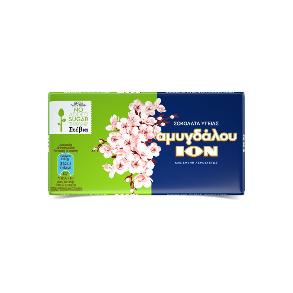 ION Bitterschokolade mit Mandeln und Stevia 60g