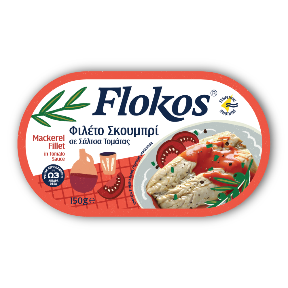 Makrelenfilet in Tomatensauce "FLOKOS" 150g