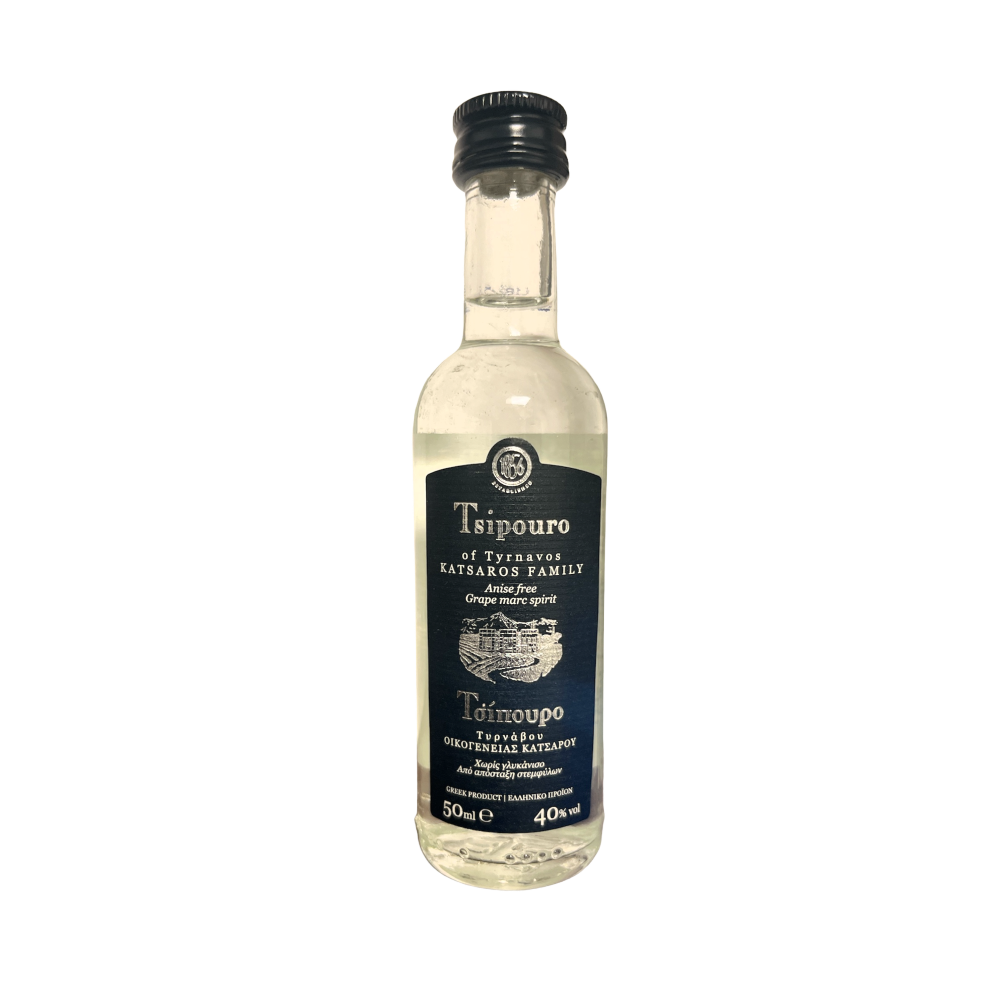 Tsipouro Tirnavou ohne Anis "Katsaros" 50ml 40% Vol.