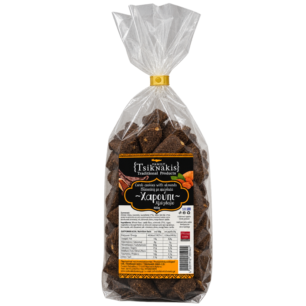Kekse mit Johannisbrot & Mandeln "Tsiknakis" 400g