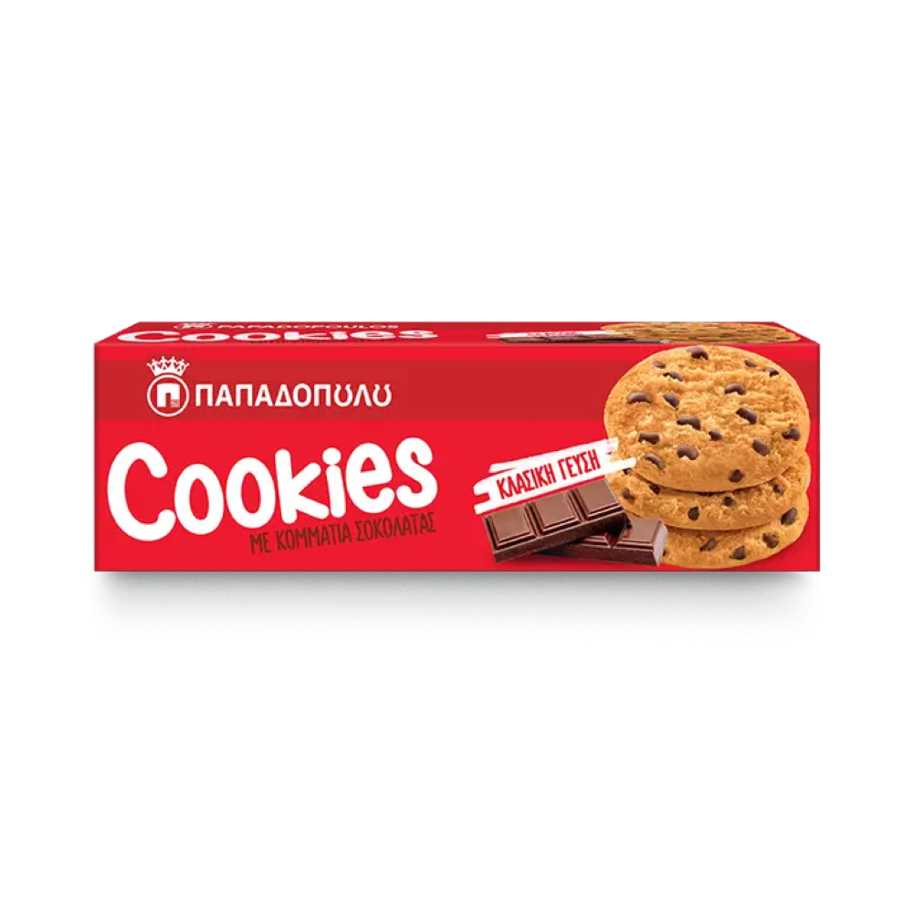 Cookies Classic mit Schokoladenstückchen "Papadopoulos" 180g
