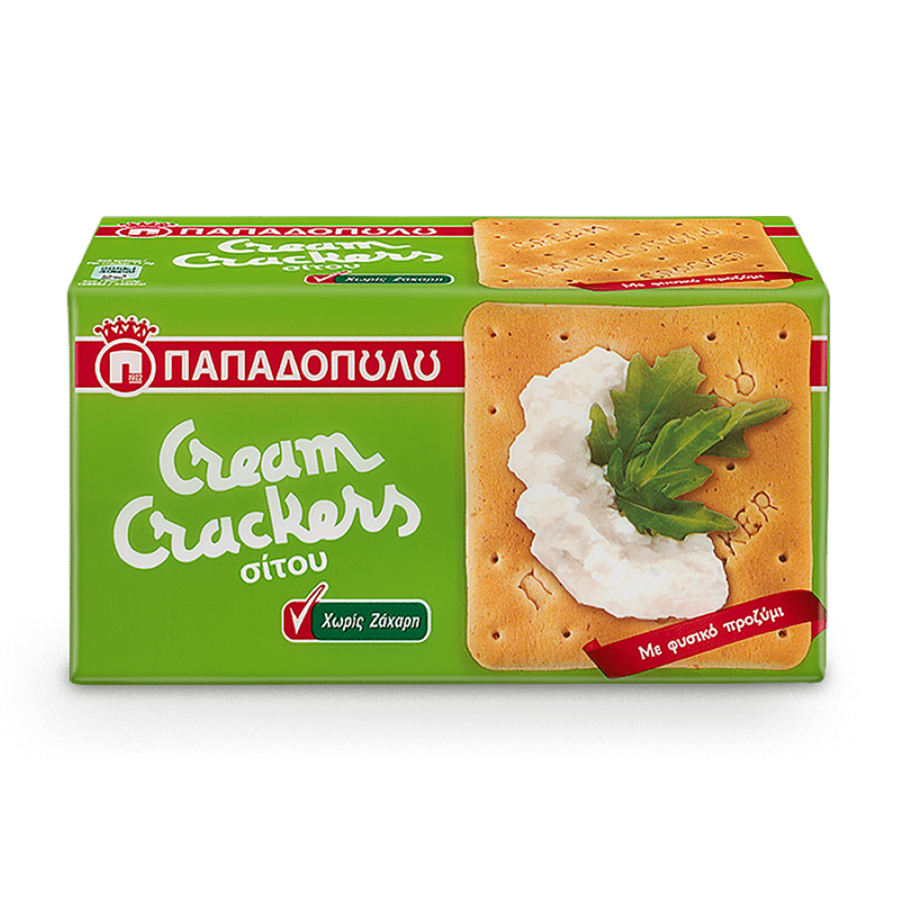 Cream Crackers ohne Zuckerzusatz "Papadopoulos" 165g