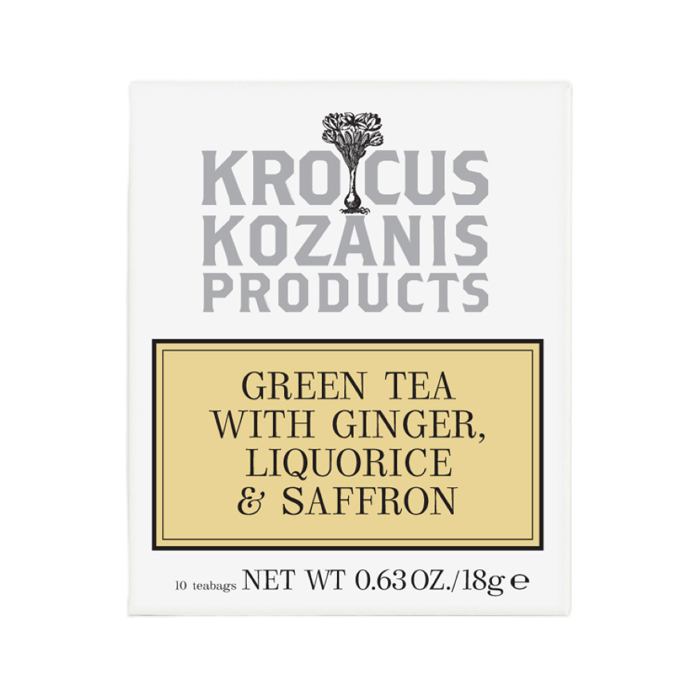 Grüner Tee mit Ingwer, Lakritze, Safran "Krocus Kozani" 18g