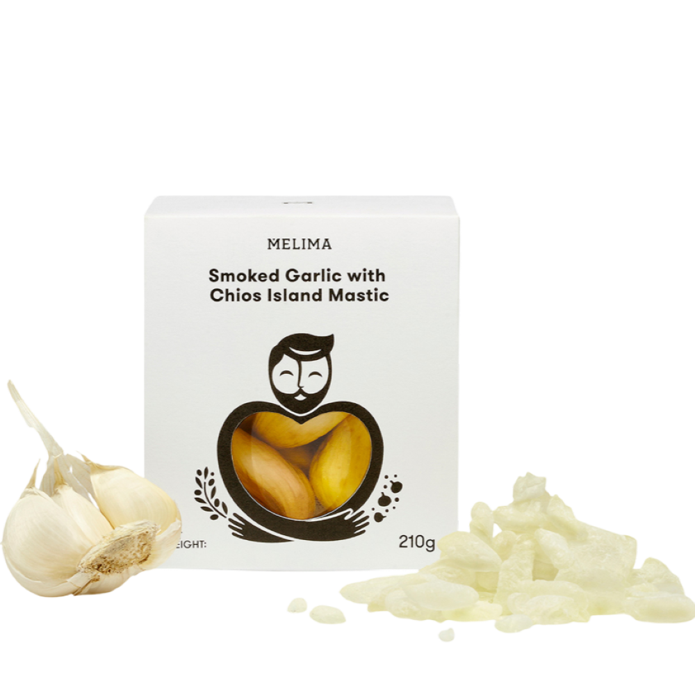 Geräucherter Knoblauch mit Mastix "MELIMA" 210g