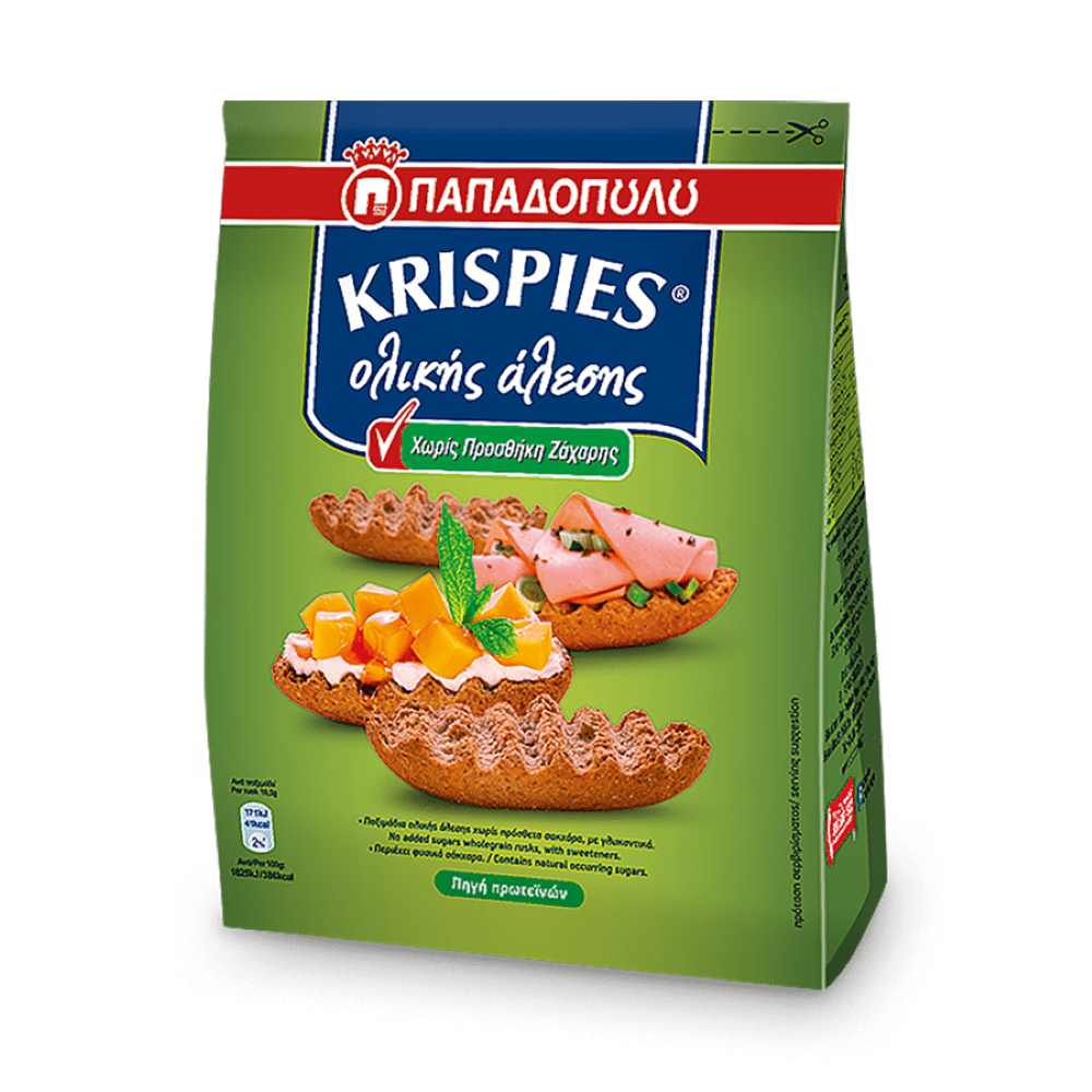 Krispies Vollkorn ohne Zuckerzusatz "Papadopoulos" 200g