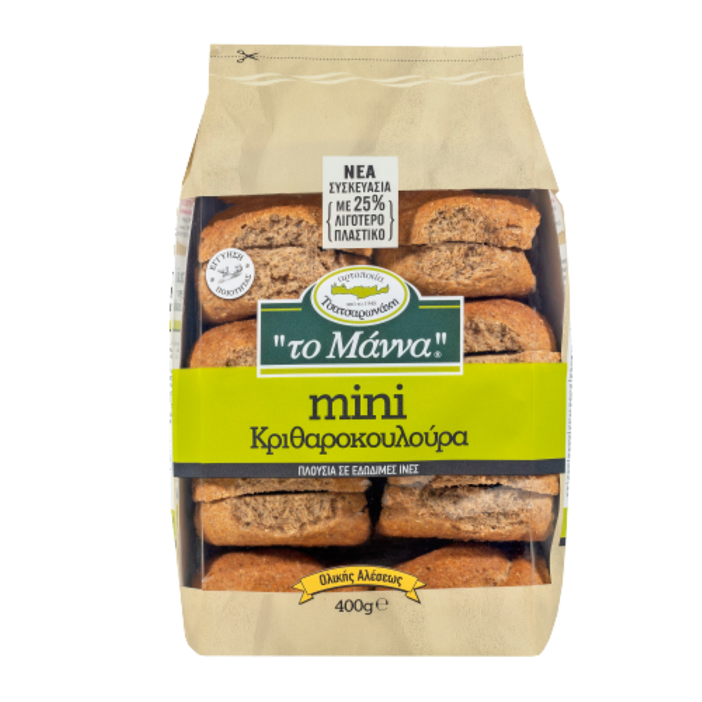 Mini Gersten-Zwieback Dakos (Kritharokouloura) "to Manna" 400g