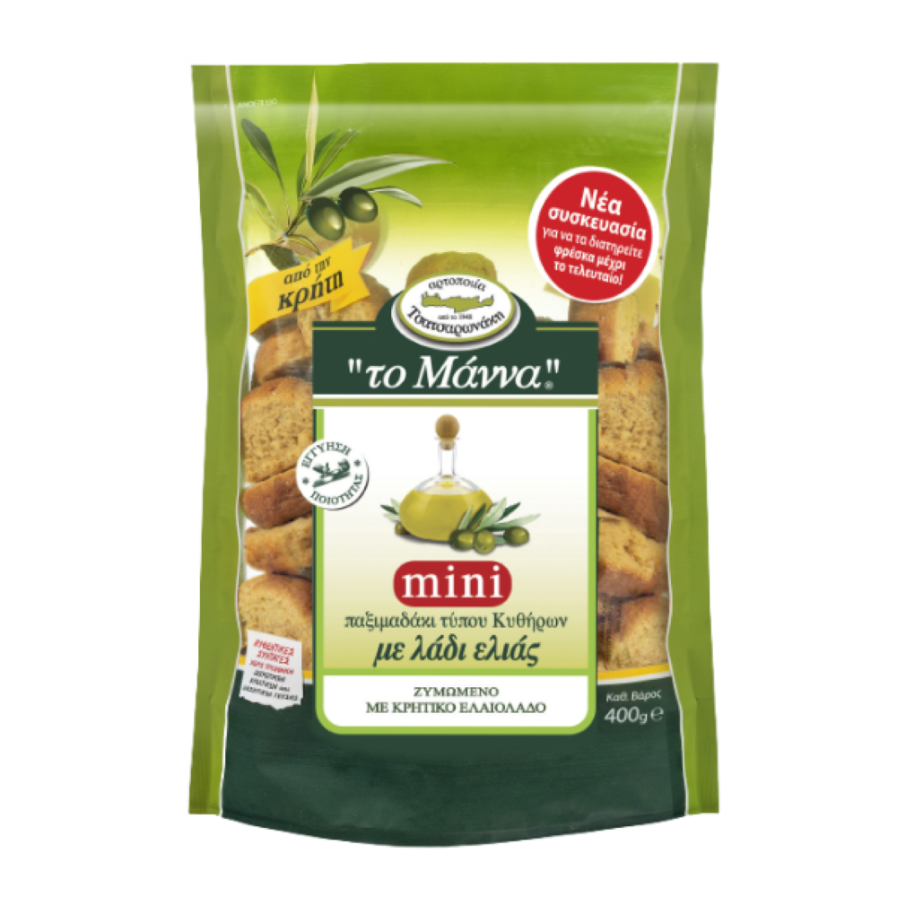 Mini Zwieback mit Olivenöl "to Manna" 400g