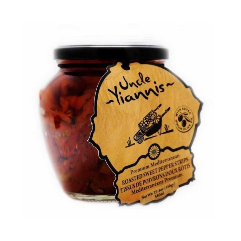 Rote & gelbe Paprika in Streifen geröstet Barba Yiannis 550g