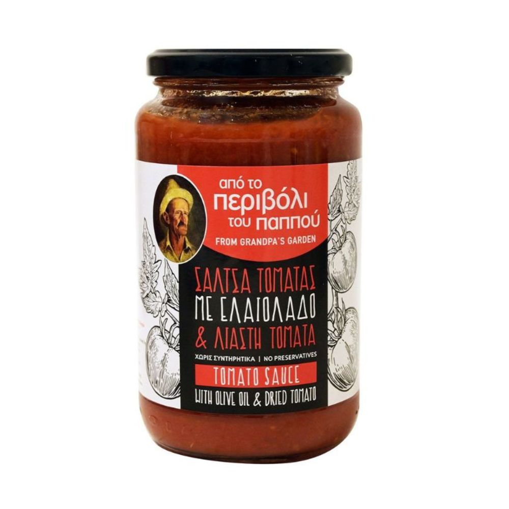Natürliche Tomatensauce mit Olivenöl & sonnengetrockneten Tomaten "from Grandpa's Garden" 580g
