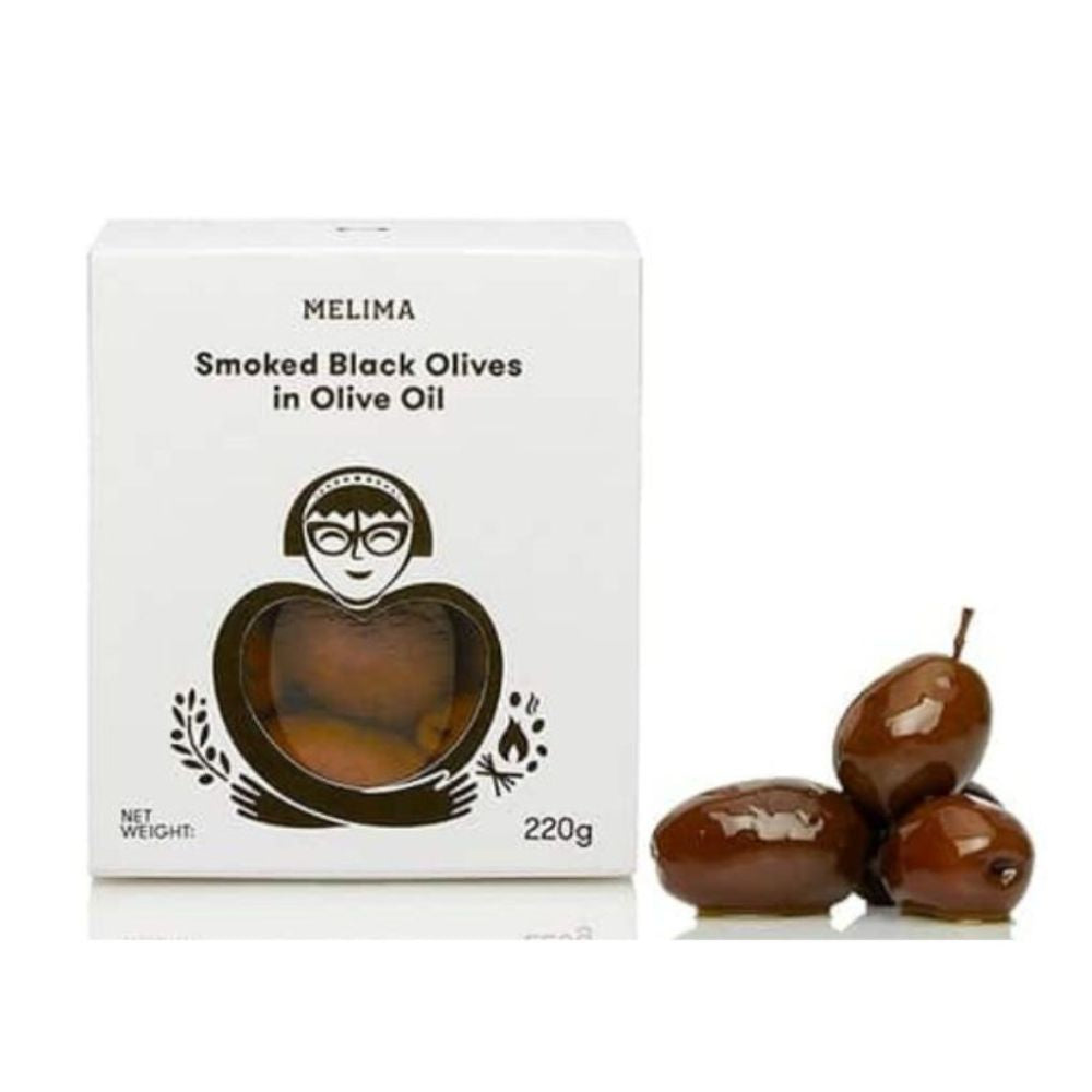 "MELIMA" Geräucherte Schwarze Oliven in Olivenöl