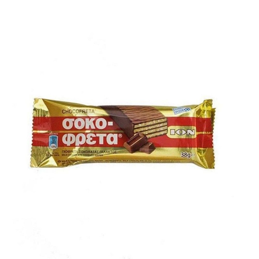 ION Sokofreta Waffel mit Milchschokolade 38g